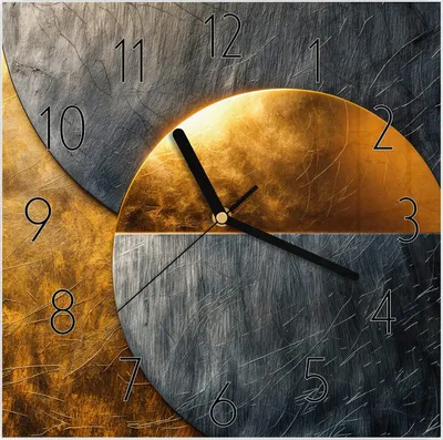Produktbild von Wanduhr aus Glas mit Motiv Abstrakte Kreise- 30 x 30 cm - inkl. Aufhängesystem