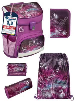 Produktbild von Scooli Ranzen-Set 5-teilig PEGASUS Pferde Schulranzen-Set mit Federmäppchen