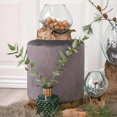 Obrázek produktu pro Elegantní taburet Chantal, šedá barva, sametová látka