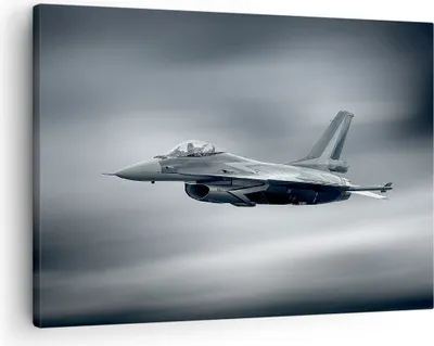 Produktbild von Bild auf Leinwand - Leinwandbild - Flugzeug Himmel Flug - 70x50cm - Wand Bild - Wanddeko - Leinwanddruck - Bilder - Kunstdruck - Wanddekoration - Leinwand bilder - Wandkunst - AA70x50-3415