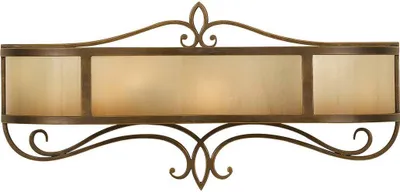 Image de Applique murale rustique Justine, motif étoilé, bronze, 2xE14x60W, métal, dimensions : 29,8 x 61,9 x 12,7 cm, IP20, Feiss
