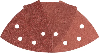 Produktbild von Schleifblatt-Set für Deltaschleifer, 105 mm, 60, 120, 180, 6 Löcher, 25er-Pack
