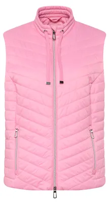 Produktbild von Rabe Sportive Wattierte Steppweste Rosa Größe 52 mit Stehkragen und Reißverschlusstaschen