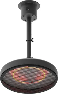 Productafbeelding van Verwarmingspaneel 2000W met koolstofbuis – 3 warmtestanden, afstandsbediening, IP65 waterdicht, in hoogte verstelbaar (51–66 cm), diameter 44 cm, elektrische infraroodverwarmer voor terras en balkon