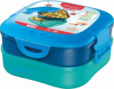 Zdjęcie produktu dla Maped Picnik, Zestaw pudełek na lunch, Dziecko, Niebieski, Zielony, Monochromatyczny, Kwadrat, Chłopak, dziewczyna