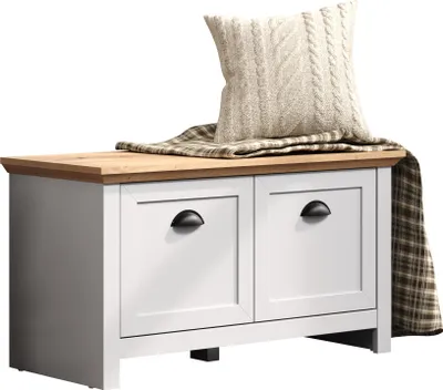 Produktbild von Bank >Landside< in Lichtgrau Melamin - 91x49x41 (BxHxT)