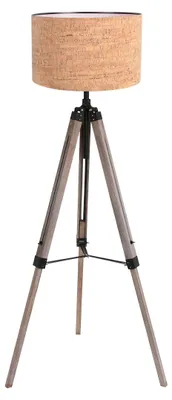 Produktbild von Stehlampe - natürlich schwarz - Triek - metall textil - Ø 75cm - E27 - 4344ZW - Mexlite
