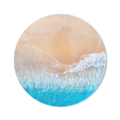 Produktbild von MuchoWow® Mauspad Mousepad Strand - Meer - Sand - Sommer - Blau - Wellen 20x20 cm - Mousepads - Maus Mat - Pad - Mausunterlage - Schreibtischmatte