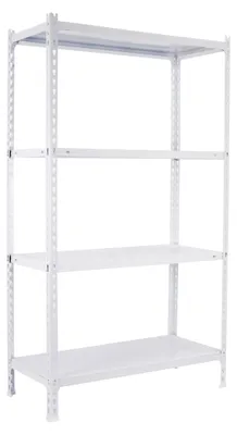 Image de Etagère Légère Sans Vis Ecoclick 4/400 Blanc Blanc 1500x900x400 - Simonrack