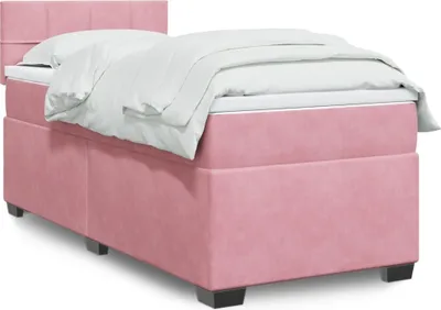 Immagine prodotto di Maison Exclusive - Letto boxspring con materasso Rosa 80x200 cm Velluto