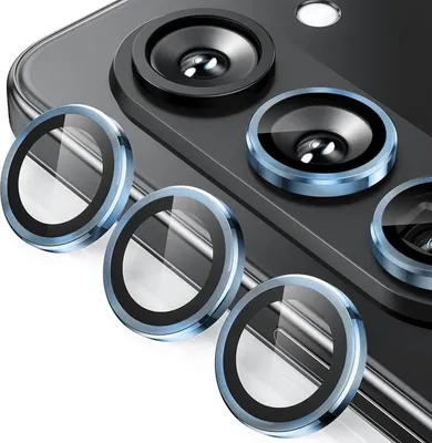 Image de Pour Samsung Galaxy Z Fold7 5G anneau de protection en aluminium caméra + H9 tempérée verre dur bleu clair