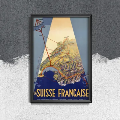 Produktbild von Poster - Canvas - Leinwand - 21 cm x 29,7 cm - Fotoposter - Leinwandkunst - La Suisse Francaise