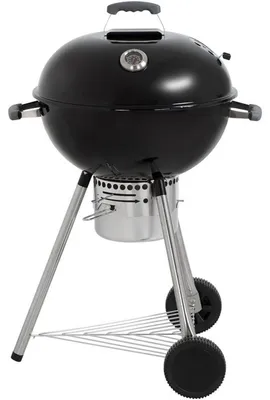 Immagine prodotto di LITTLE BALANCE, barbecue a carbone, colore nero, diametro 57 cm, griglia in acciaio inossidabile 54 x 54 cm, coperchio con termometro e 2 ruote