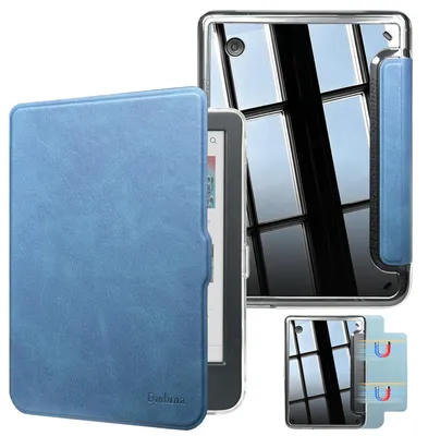 Obrázek produktu pro Magnetické pouzdro z umělé kůže pro 6palcové čtečky Tolino Shine Color/Shine 5/4, Kobo Clara Colour/BW/2E, ochranné pouzdro