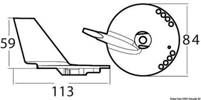 Immagine prodotto di Zinco Finnanode Suzuki DF60/140 m. Fori , 1 pezzo