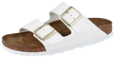 Image de Birkenstock Arizona Laque Sandale Birko Flor Laque blanche - 7,5 UK - 41 EU - 10/10,5F - 8/8,5M US / Laque blanche