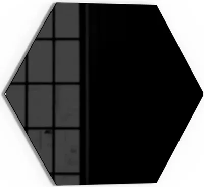 Produktbild von DEQORI Magnettafel Glas 55x48 cm 6-eckig 'Schwarz' beschreibbar Whiteboard Pinnwand Küche