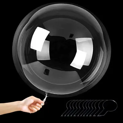Produktbild von Bobo Ballons 24 Zoll, transparent, 6 Stück, wiederverwendbar, für Festdekoration