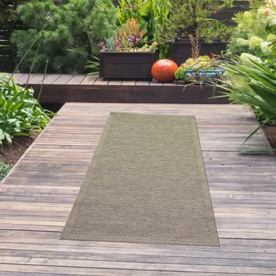 Produktbild von In- & Outdoor Teppich Sisal beige grau Größe - 80 x 150 cm