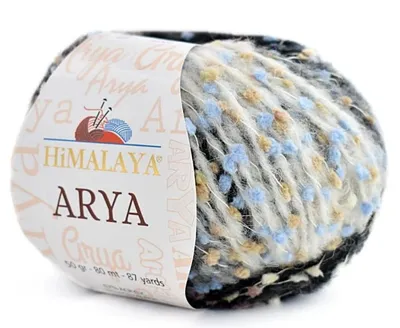 Produktbild von Himalaya Arya 614 Strickwolle Häkelwolle Mischgarn 50 g 80 m Schwarz Mehrfarbig
