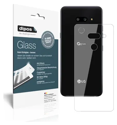Produktbild von 2x Schutzfolie für LG G8 ThinQ Rückseite - Anti-Shock 9H Folie dipos Glass