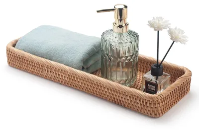 Immagine prodotto di Cesto in rattan per il bagno, organizer per toilette e cucina