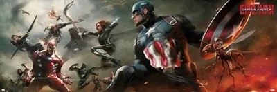 Produktbild von Erik Editores Marvel Captain America Civil War Türposter    One Size