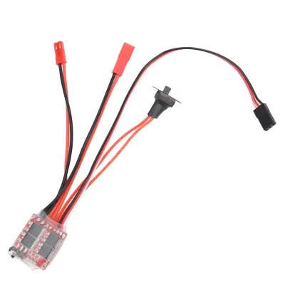 Imagen del producto de ESC, 20A: Controlador electrónico de velocidad, 20A.ESC: Controlador electrónico de velocidad.ESC con freno: Controlador electrónico de velocidad con función de freno.ESC para coche de control remoto: Controlador electrónico de velocidad para coche de control remoto.ESC para barco de control remoto: Controlador electrónico de velocidad para barco de control remoto