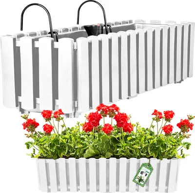 Produktbild von Prosperplast Blumetopf | Boardee Fencycase W Balkon | Weiß | 60 cm