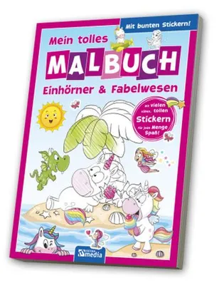 Produktbild von Malbuch mit Stickern: Einhörner