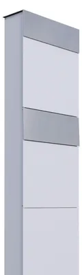Produktbild von Briefkastenanlage The Box for Two in Weiß mit Edelstahlklappe
