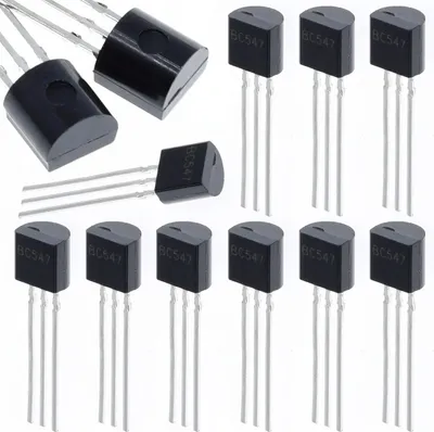 Produktbild von Rosfix BC547 – NPN Bipolar Transistor | 10 Stück | Universelle Anwendungen | Kompatibel mit Arduino, DIY, Robotik | Elektronische