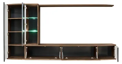 Produktbild von Wohnwand Set Luxus Wohnzimmer TV Ständer Holz Wandregal Wandschrank Neu
