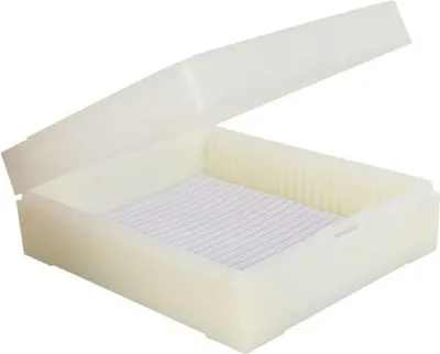 Produktbild von Box für Byomic-Präparate für 25 Mikroskop-Objektträger, 98 x 83 x 32 mm