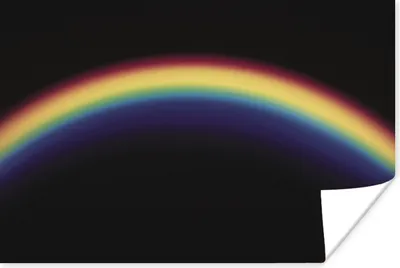 Produktbild von MuchoWow® Poster Ein Regenbogen vor einem schwarzen Hintergrund 30x20 cm - Plakate - Print