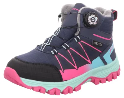 Produktbild von Sneakers Kinder-Mädchen-Allwetterstiefel-Winterstiefel-Schneestiefel gefüttert Blau-Fuchsia-Mehrfarbig, Farbe:blau, EU Größe:31