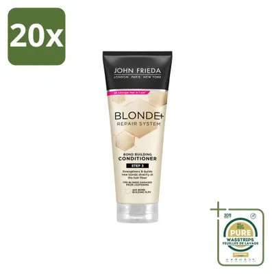 Imagen del producto de 20 unidades de acondicionador reparador para cabello rubio John Frieda Blonde+ - 250 ml - Paquete de suministro