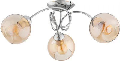 Zdjęcie produktu dla Lampa sufitowa dekoracyjna srebrna potrójna TEVI 3xE27 15W ALF62413 Alfa