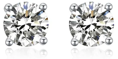 Produktbild von Charming stud earrings with zircons E000143 - Diameter: 0.6 cm