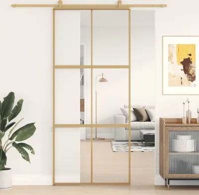 Produktbild von "im Angebot" Schiebetür Golden 90x205 cm ESG-Klarglas und Aluminium - Haustüren CC1186