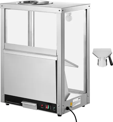 Produktbild von SucceBuy Komerční ohřívač nacho chipsů z , 80 l, nerezová ocel, topná základna a ohřívací světlo, ideální pro nacho chipsy, popcorn, chipsy a arašídy