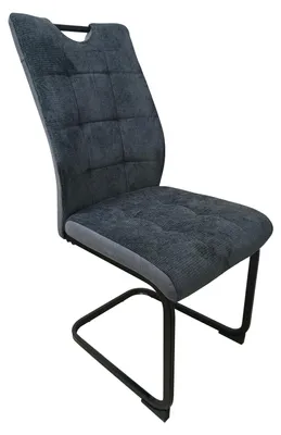 Produktbild von Esszimmerstuhl Mateo Grau gepolstert Kufengestell 43x96x58 cm Sitzhöhe 49 cm