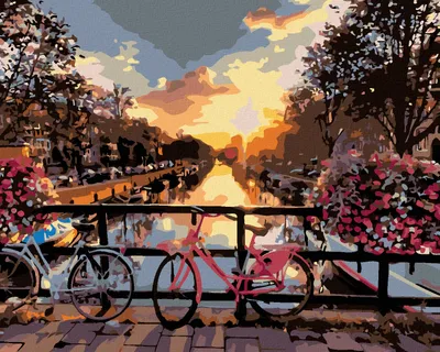 Produktbild von Diamondi - Diamond painting - FAHRRÄDER UND BLUMEN, 40X50 cm, ohne Keilrahmen