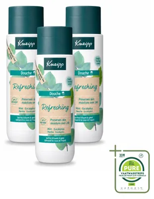 Obrázek produktu pro 3 kusy sprchového gelu Kneipp, osvěžující, s mátou a eukalyptem, objem 200 ml, balení
