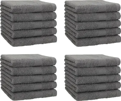 Produktbild von Betz 20 Stück Seiftücher 30x30 cm PREMIUM 100% Baumwolle Set  Farbe: anthrazit