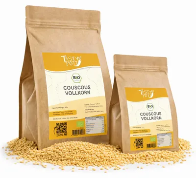 Produktbild von Tasty Pott Vollkorn Couscous - 1kg Beutel - 1 Beutel