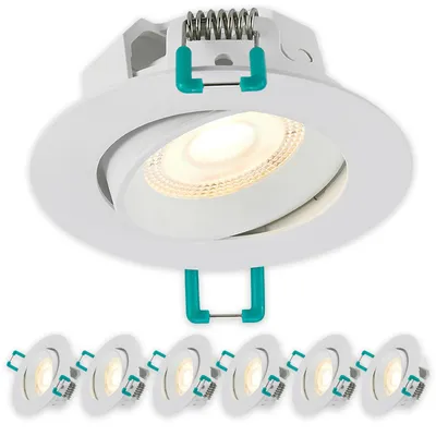 Produktbild von SYLVANIA LED Einbaustrahler 230V | 6er Pack | Warmweiß | LED Spots Ø 68 mm | Schwenkbar | Deckenspots für Wohnzimmer, Badezimmer, Küche