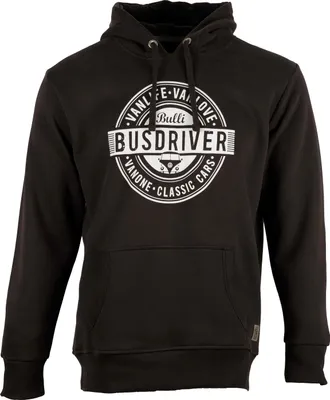 Produktbild von Herren Hoodie VW Bulli »BUSDRIVER« Schwarz Weiß