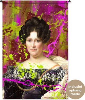 Produktbild von MuchoWow® Wandteppich Wandbehang Johanna Henriette Engelen - Dubois Drahonet - Neon 120x180 cm Tapisserie Dekoration Wandtuch - Schlafzimmer - Dekorationen für das Haus