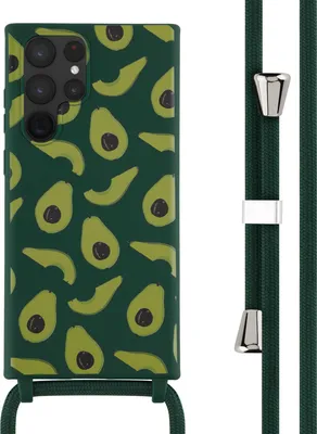 Produktbild von imoshion SilikonHülle design mit Band Samsung Galaxy S22 Ultra - Avocado Green
